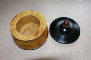 Lidded pot by Geoff Christie<br> of the pot